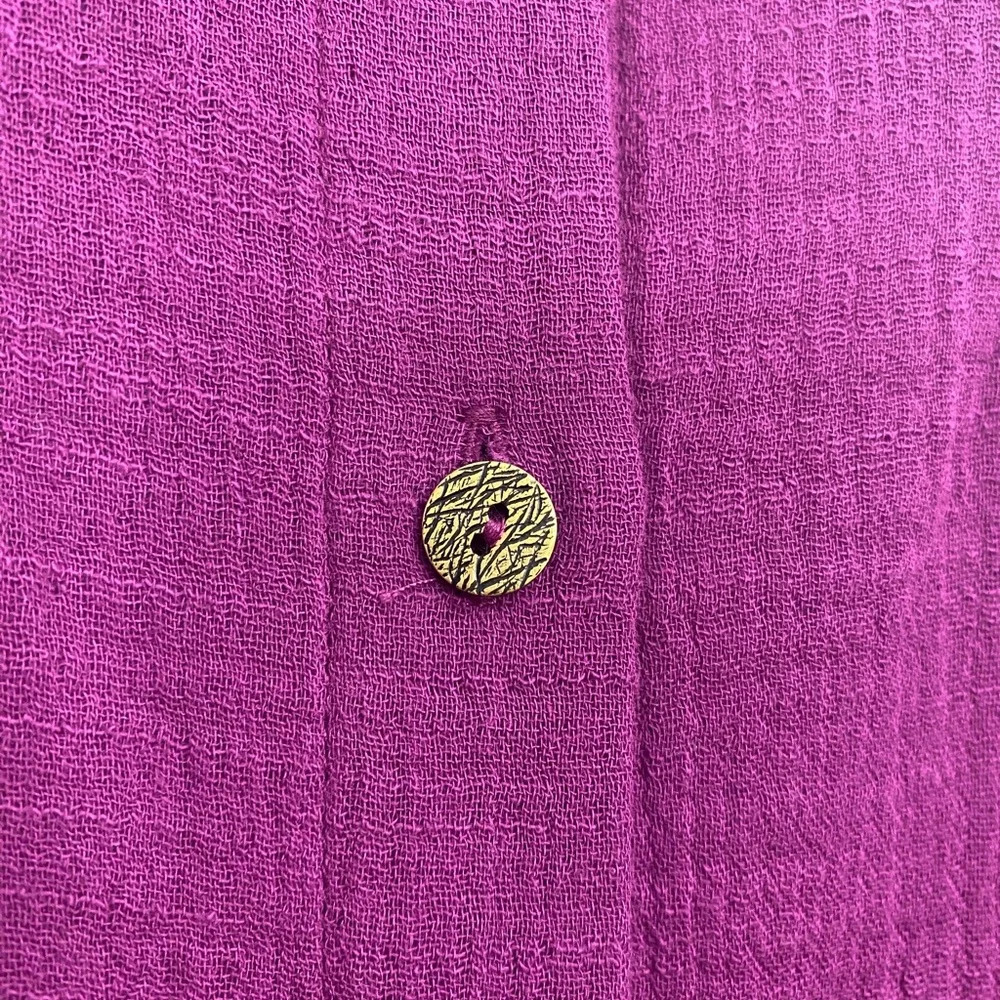 Soft Surroundings Vibrant Purple Button-Down Shirt - Picture 4 of 9